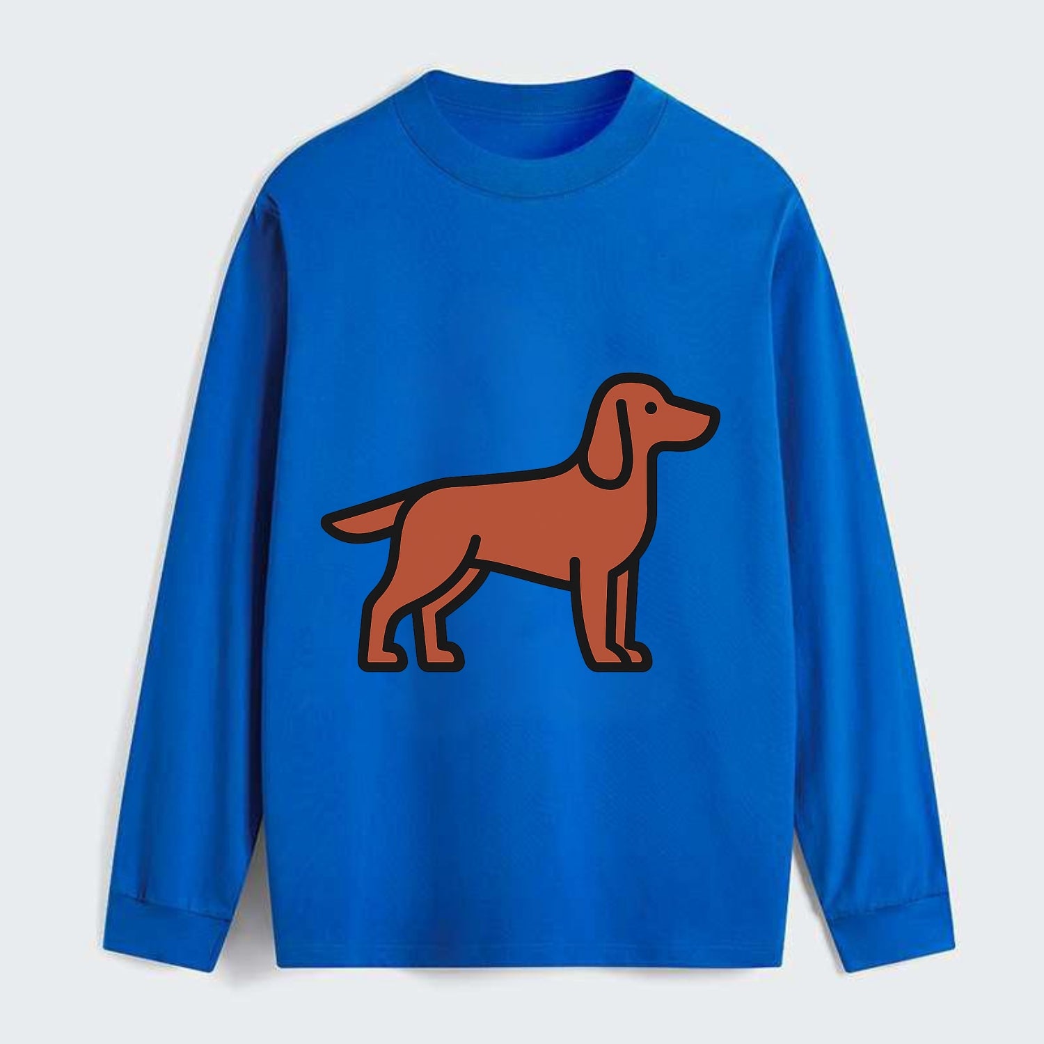 Irish Setter - Red/chestnut flat side profile - Classic Long Sleeve Shirt - Blue
