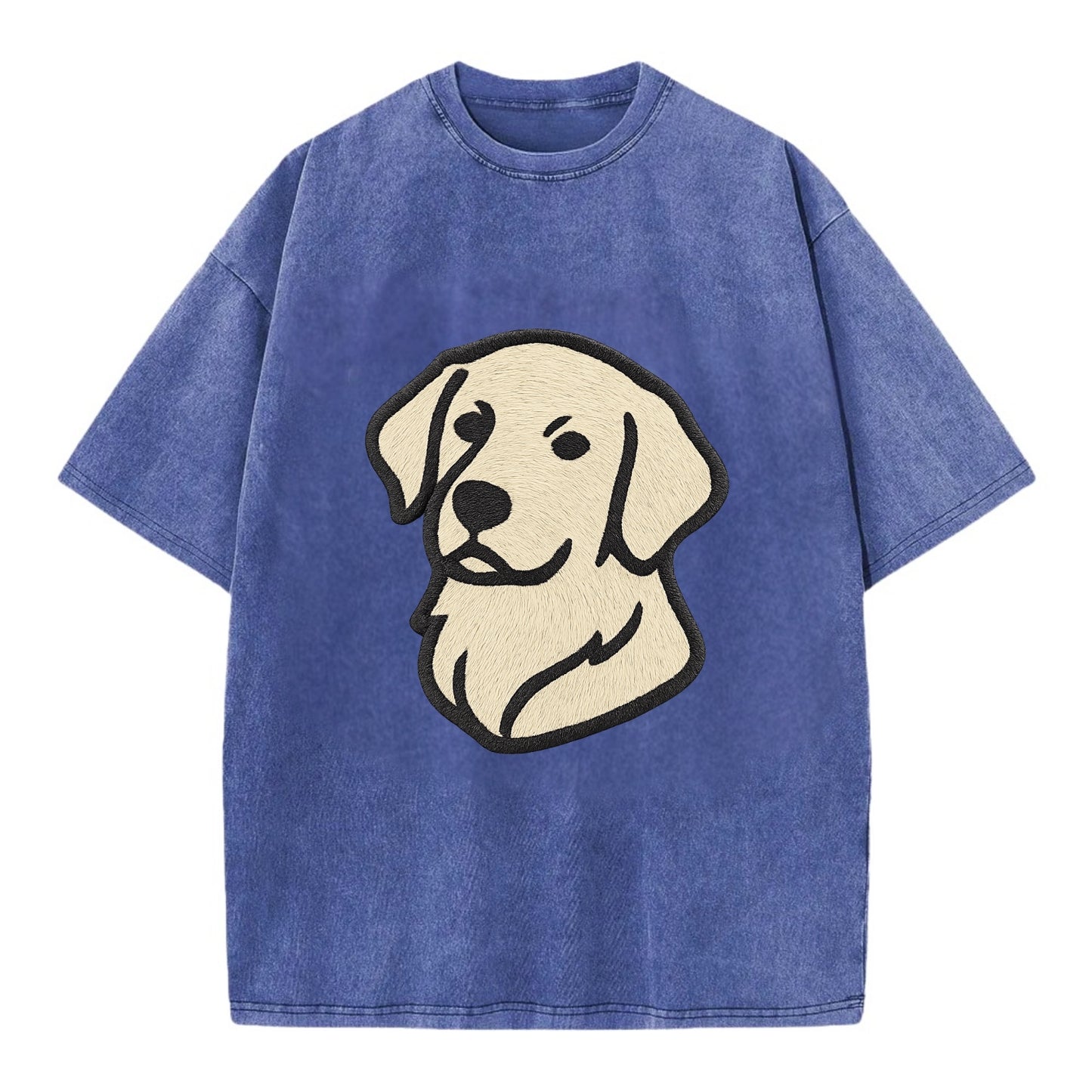Golden Retriever - Head tilt curious pos Vintage T-shirt - Blue