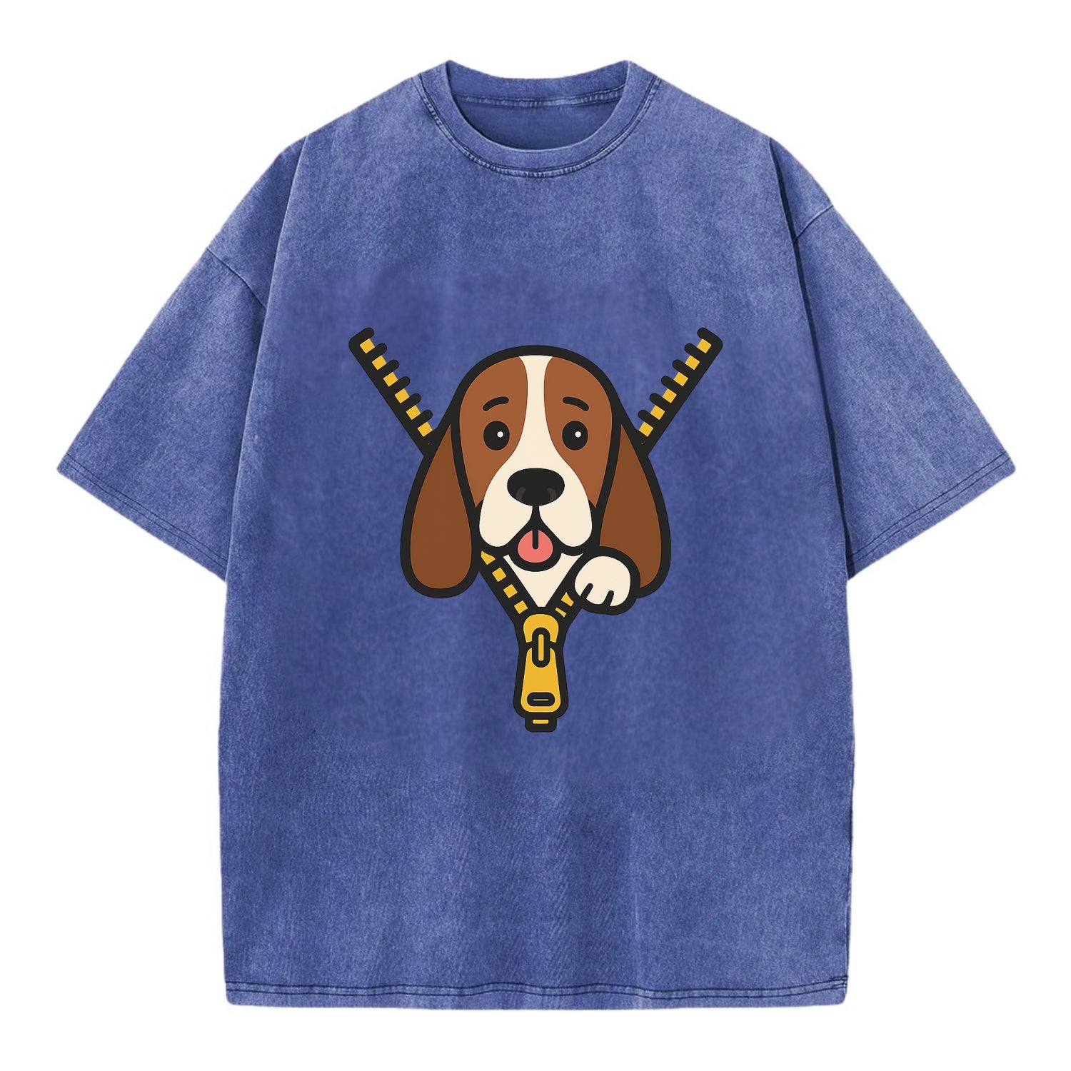 Basset Hound - Vintage T-shirt - Blue