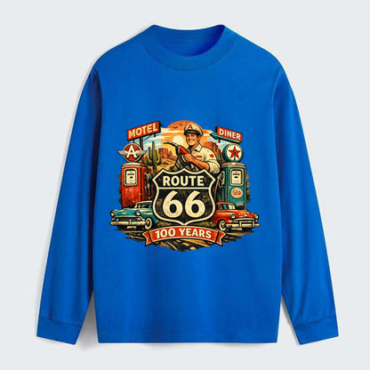 FILL ER UP | Vintage gas pumps | Flying A or Texaco style | Service - Classic Long Sleeve Shirt - Blue