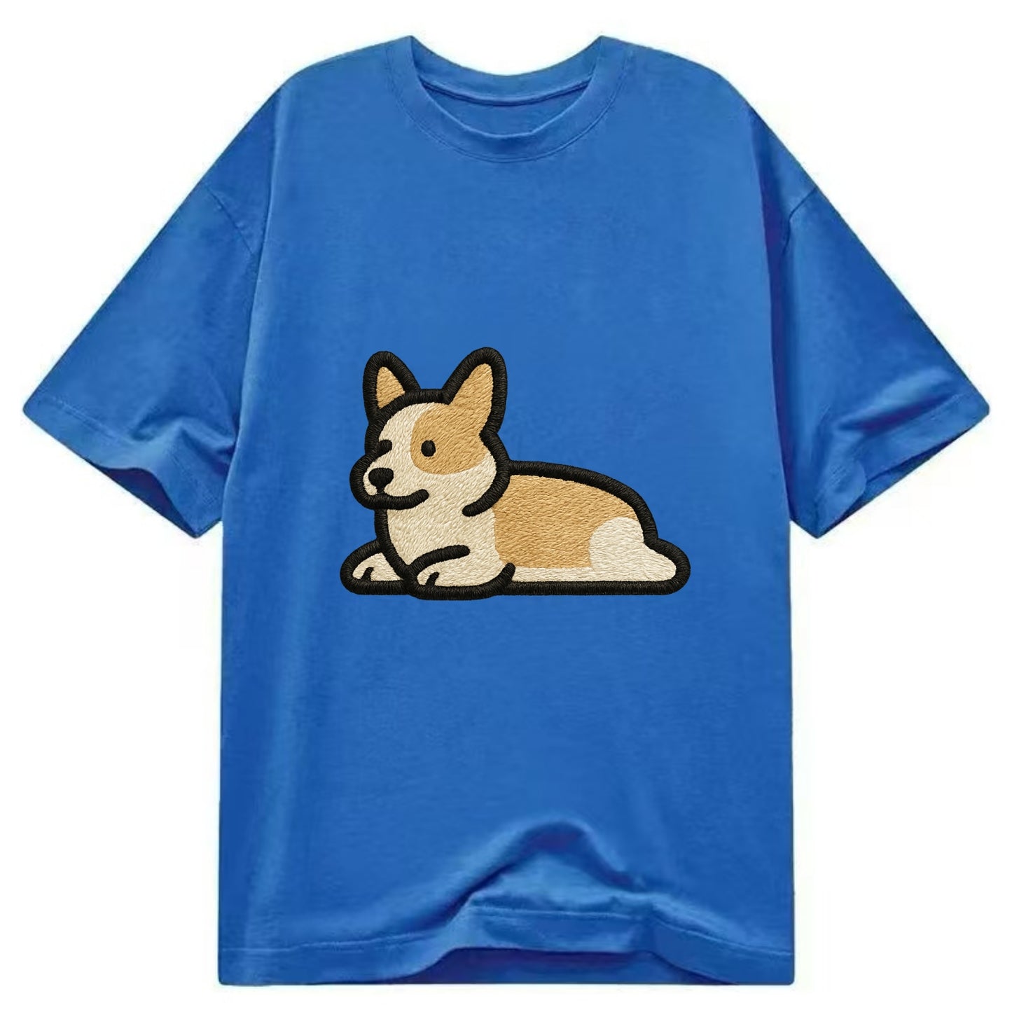 Corgi - Sploot lying position - Classic T-shirt - Blue