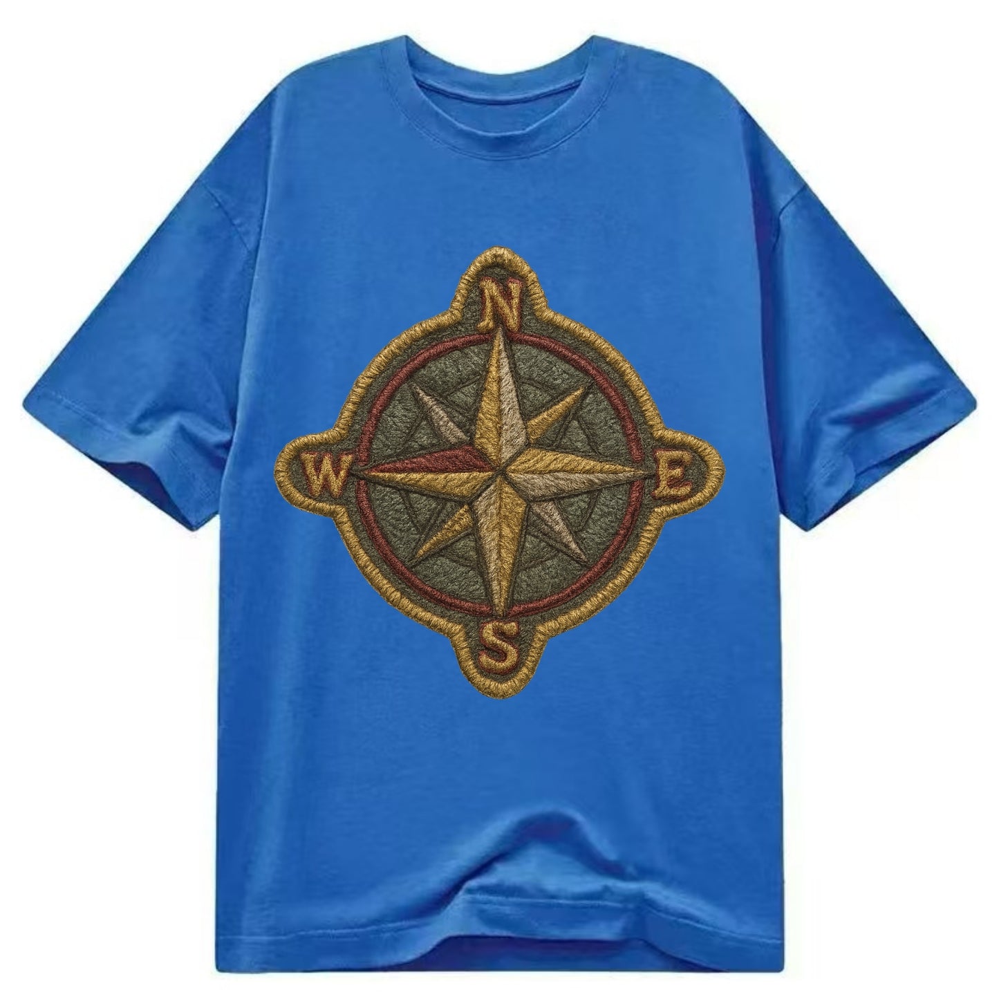 Compass rose with cardinal directions - explorer symbol - Classic T-shirt - Blue