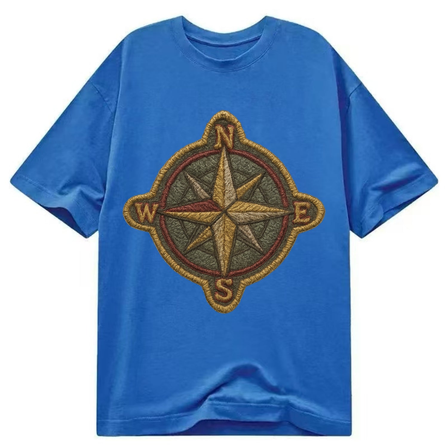 Compass rose with cardinal directions - explorer symbol - Classic T-shirt - Blue