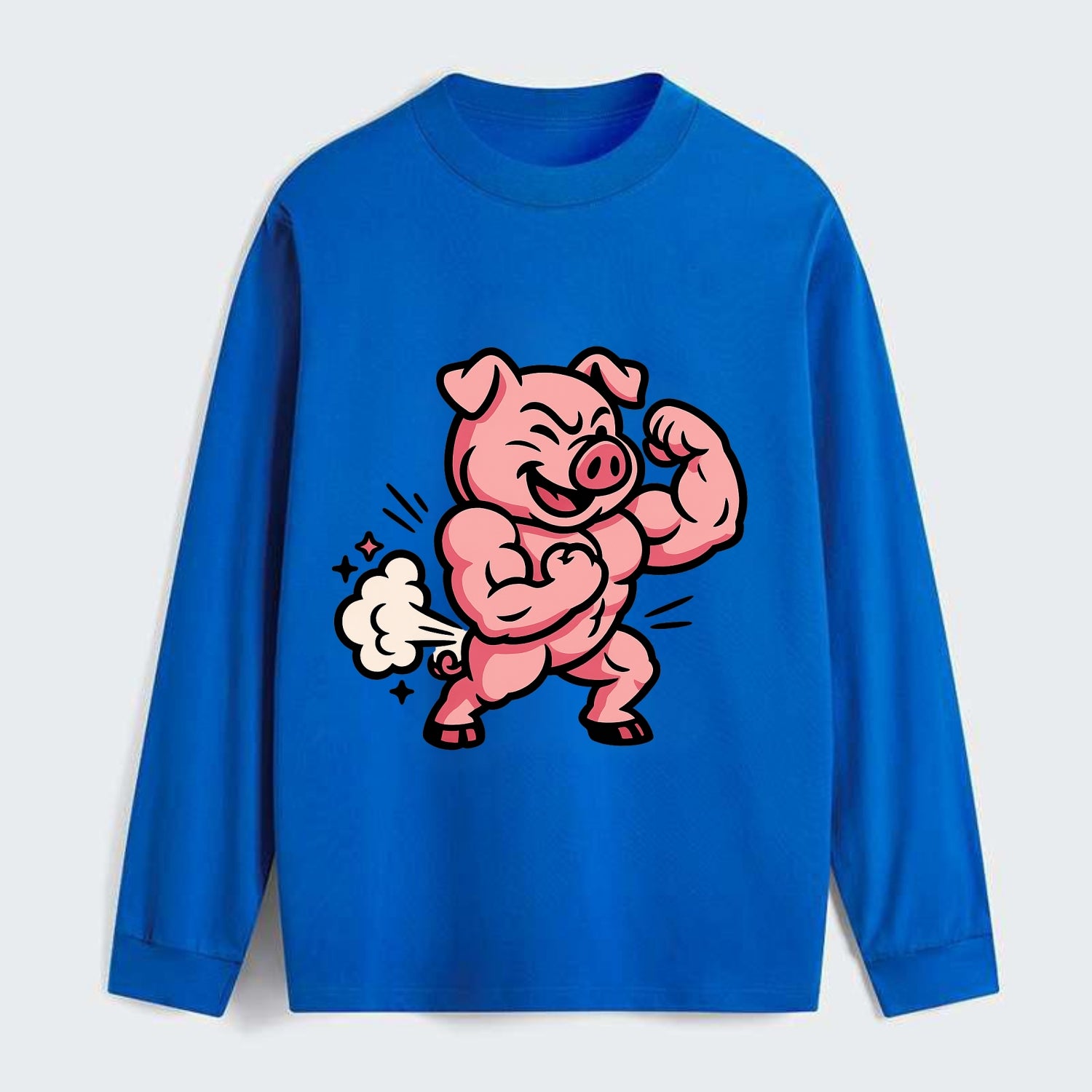 Strong Pig - Classic Long Sleeve Shirt - Blue