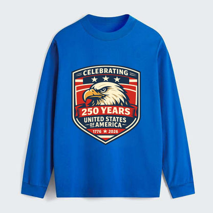 Heritage Eagle Emblem - Classic Long Sleeve Shirt - Blue