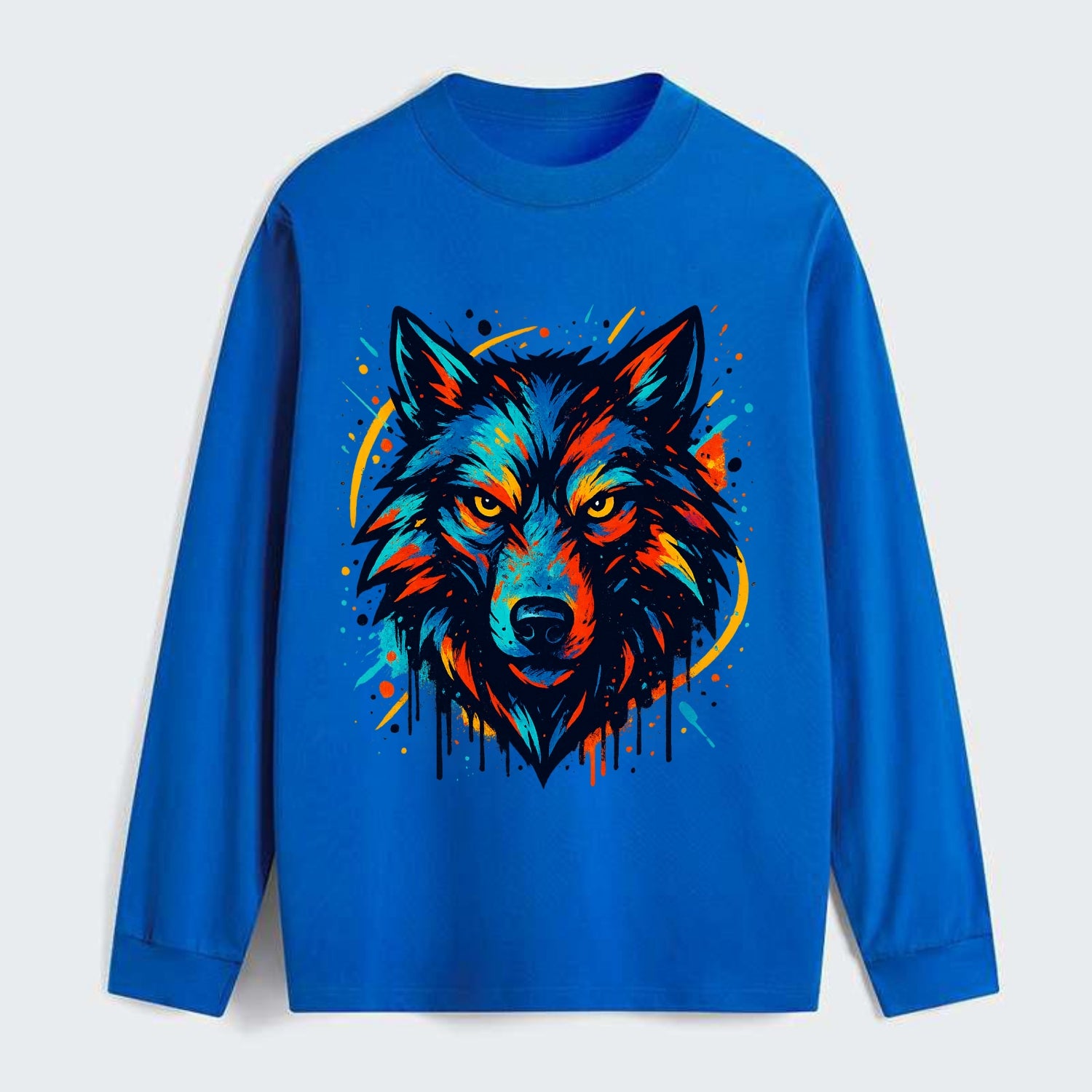 Alpha Wolf Leader  - Classic Long Sleeve Shirt - Blue