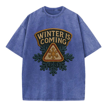 Winter Is Coming  - Vintage T-shirt - Blue