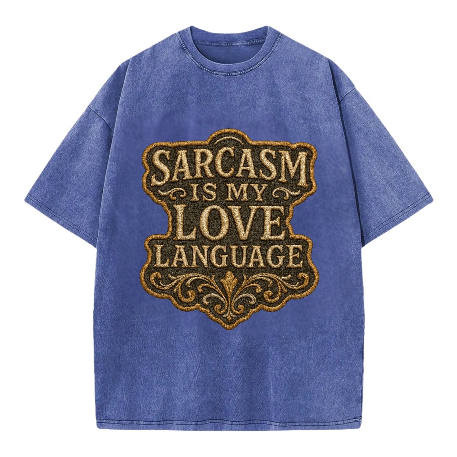 Sarcasm Is My Love Language  - Vintage T-shirt - Blue