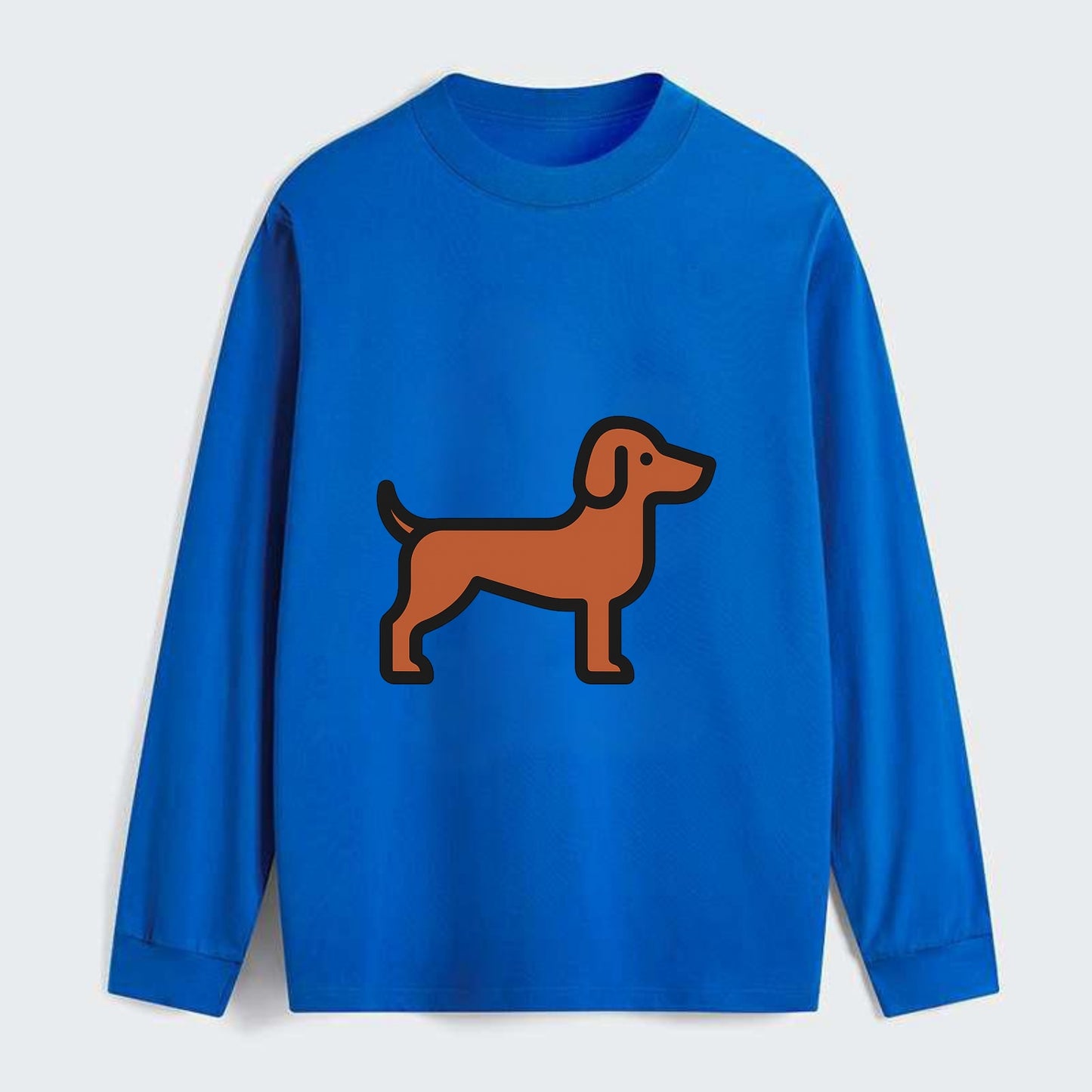 Vizsla - Rust colored flat side profile - Classic Long Sleeve Shirt - Blue