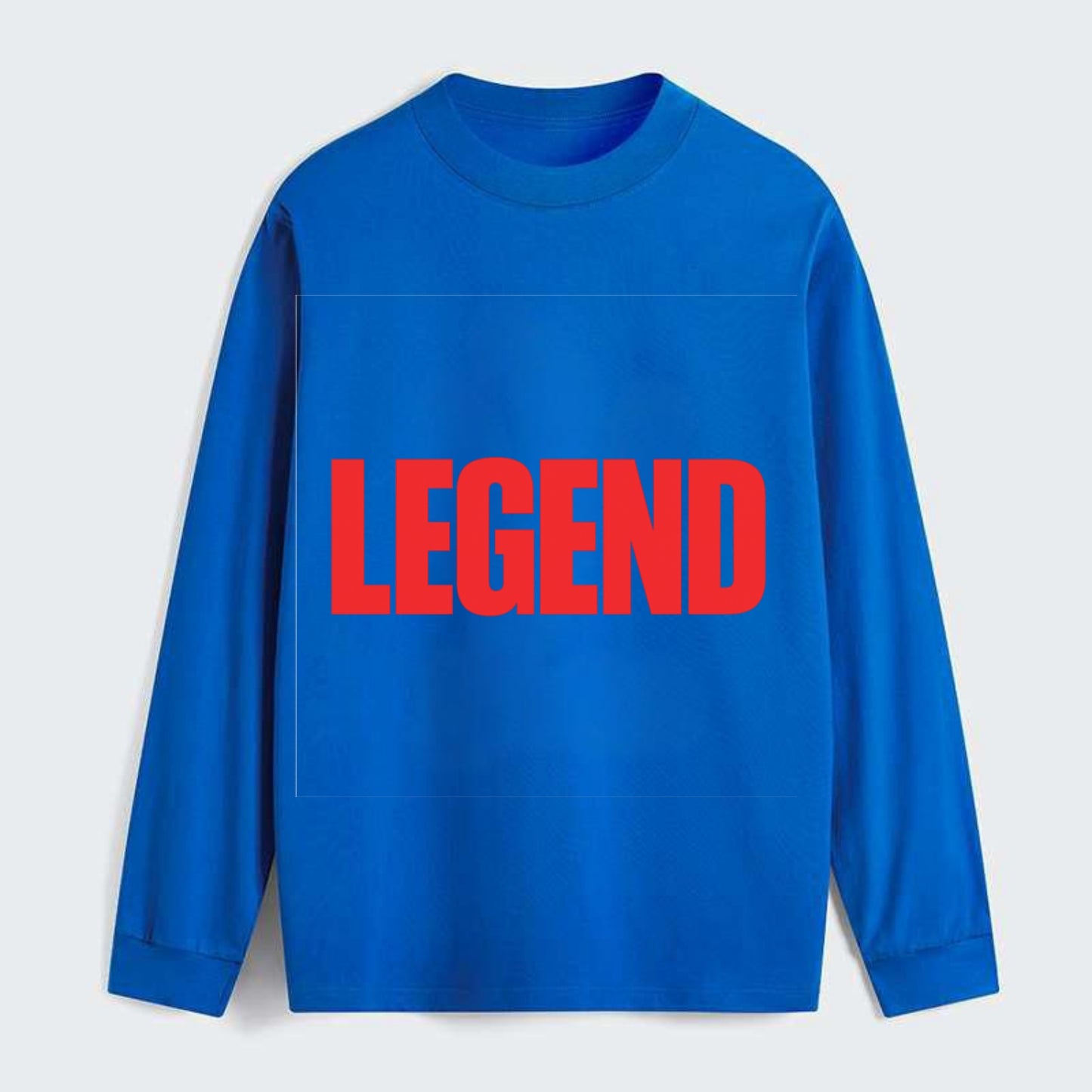 Bold typography design - "LEGEND" - remarkable person, iconic status - Classic Long Sleeve Shirt - Blue