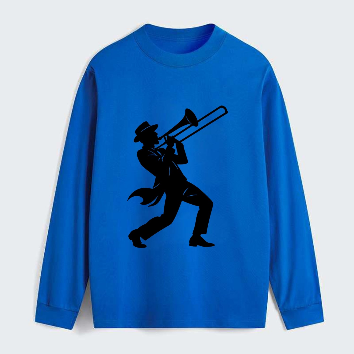 Trombone player jazz improvisation - Classic Long Sleeve Shirt - Blue
