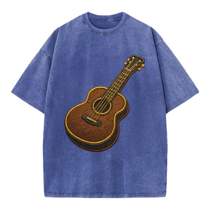 Vintage Guitar  - Vintage T-shirt - Blue