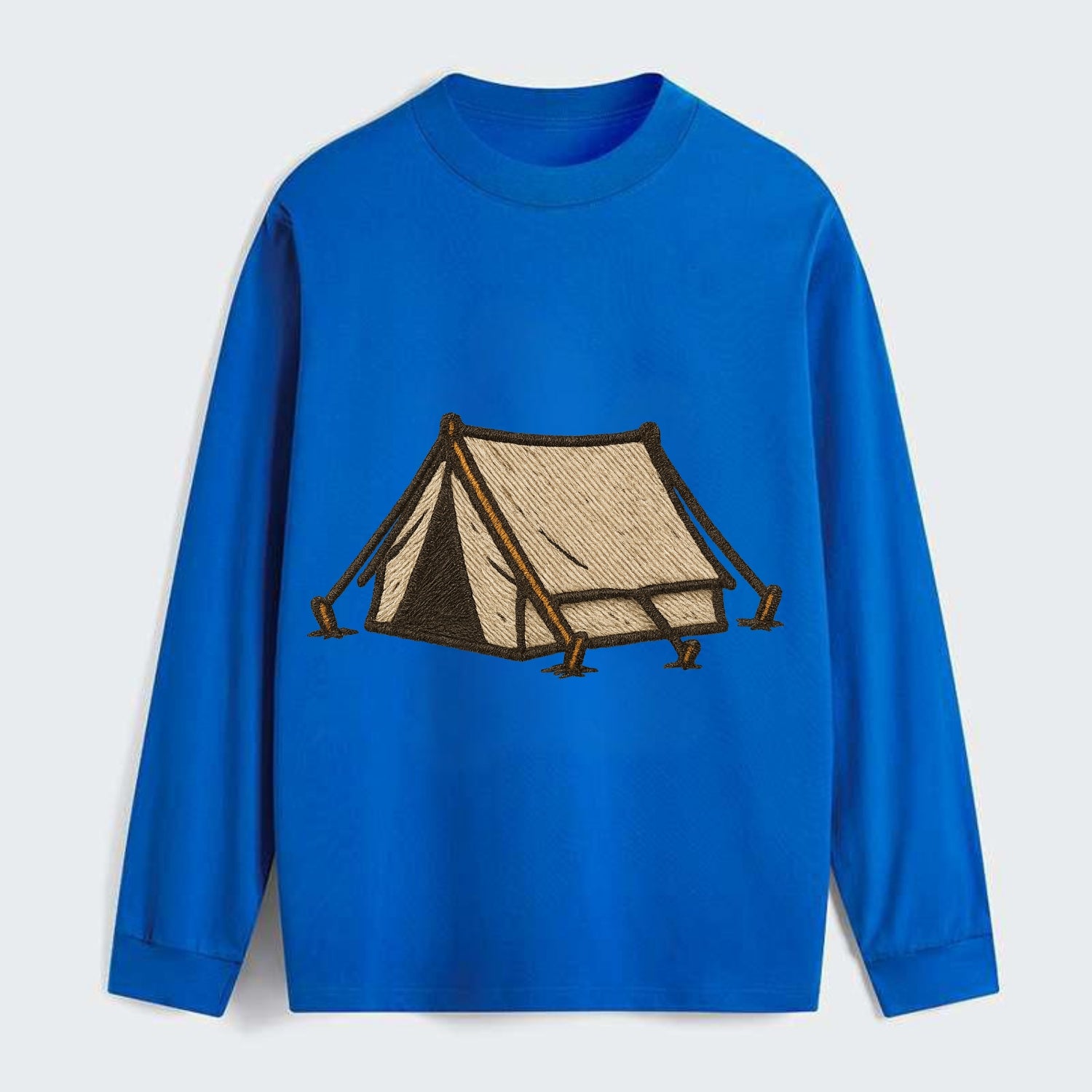 Camping Tent  - Classic Long Sleeve Shirt - Blue
