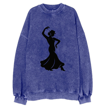 Flamenco dancer passionate stance - Vintage Sweatshirt - Blue