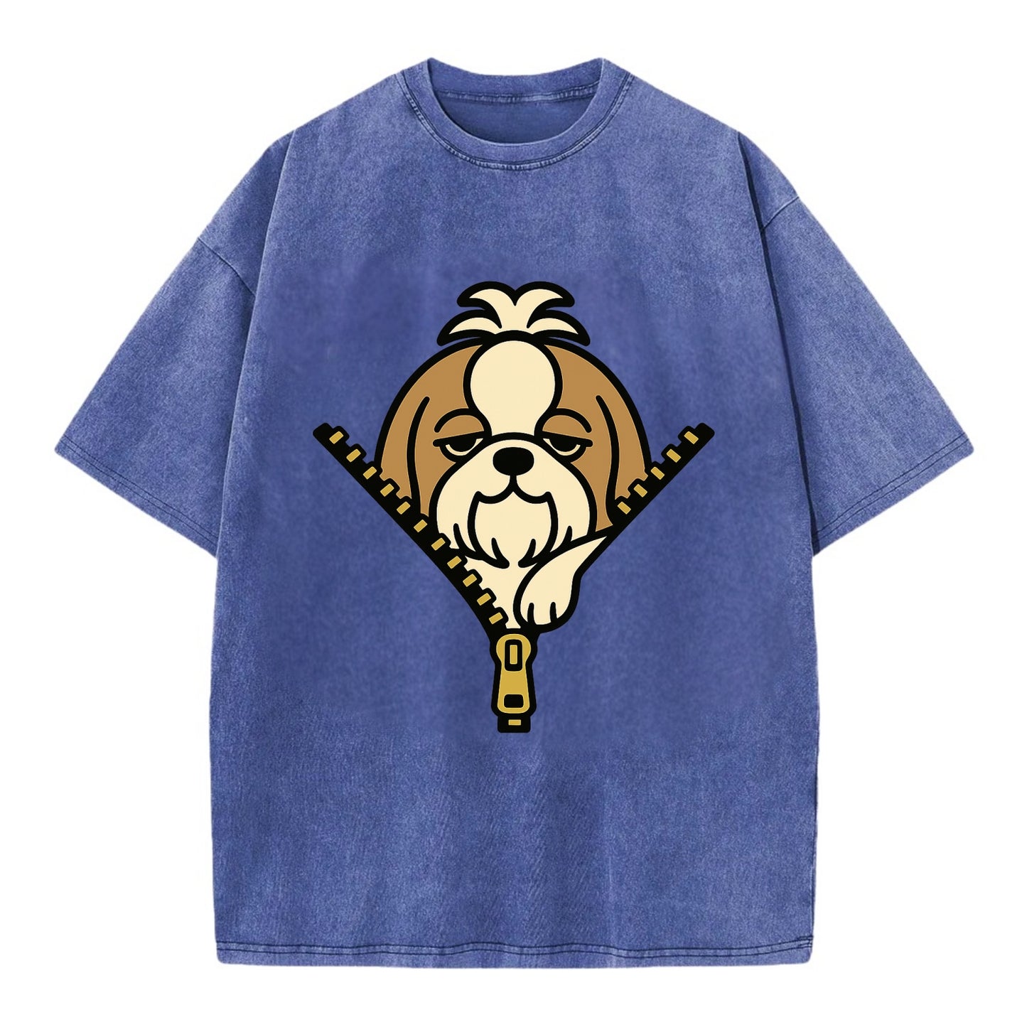 Shih Tzu - Vintage T-shirt - Blue