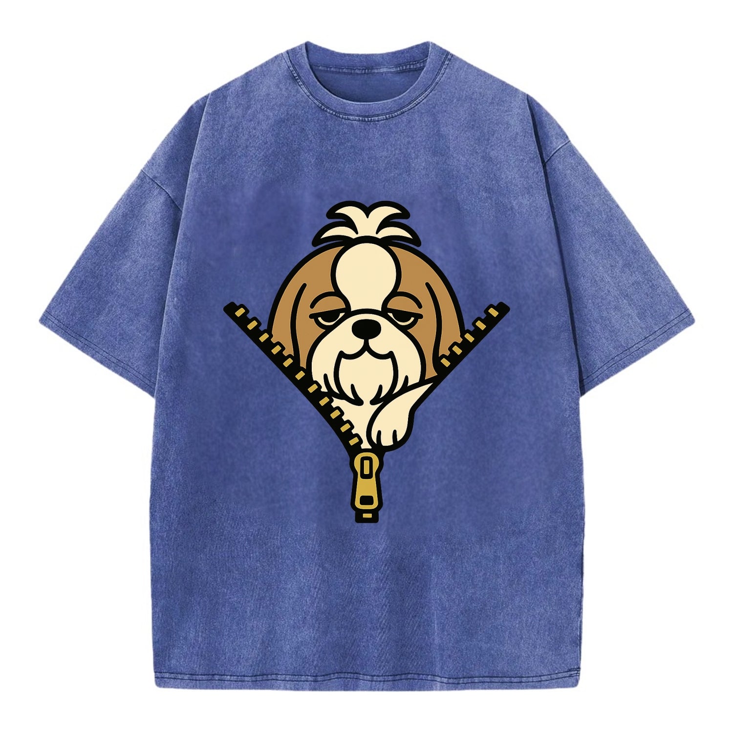 Shih Tzu - Vintage T-shirt - Blue