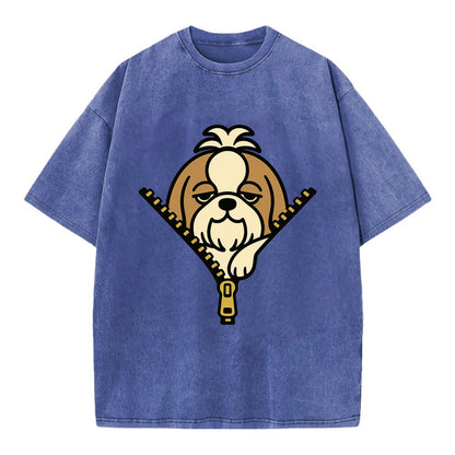 Shih Tzu - Vintage T-shirt - Blue