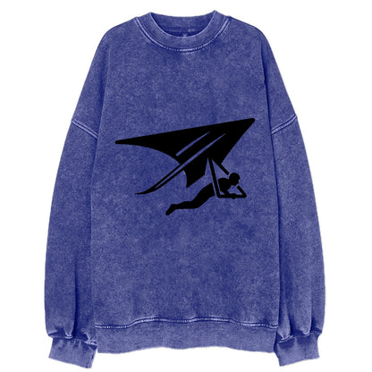 Hang glider soaring - Vintage Sweatshirt - Blue
