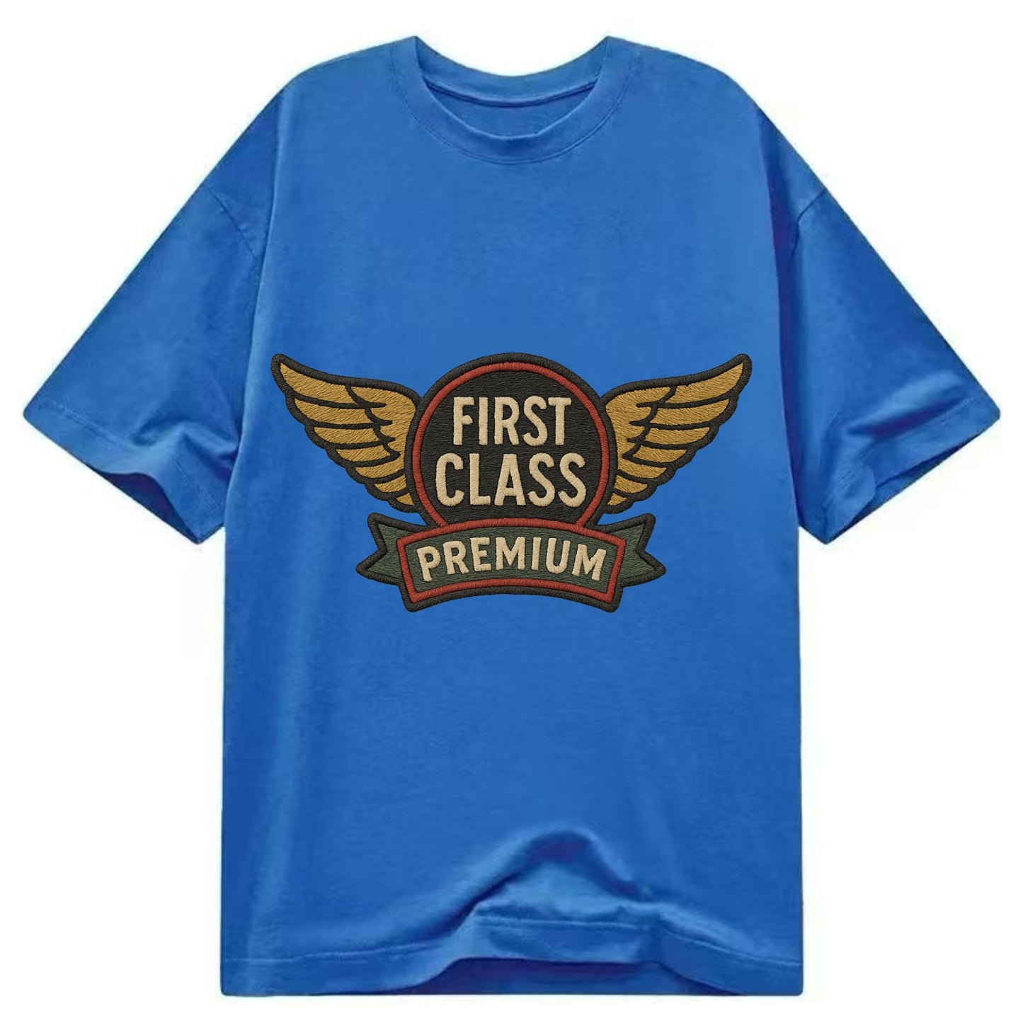 First Class Emblem  - Classic T-shirt - Blue