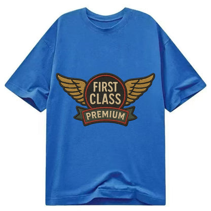 First Class Emblem  - Classic T-shirt - Blue