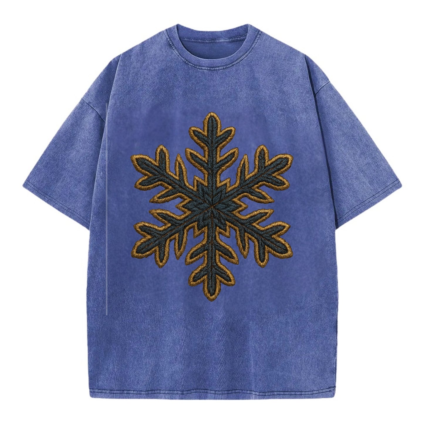 Snowflake  - Vintage T-shirt - Blue