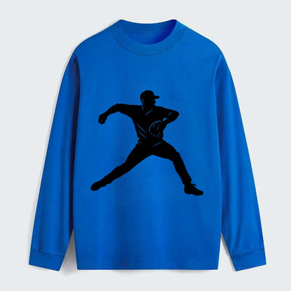 Baseball pitcher wind-up motion - Classic Long Sleeve Shirt - Blue