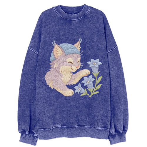 Lynx and Gentian - Vintage Sweatshirt