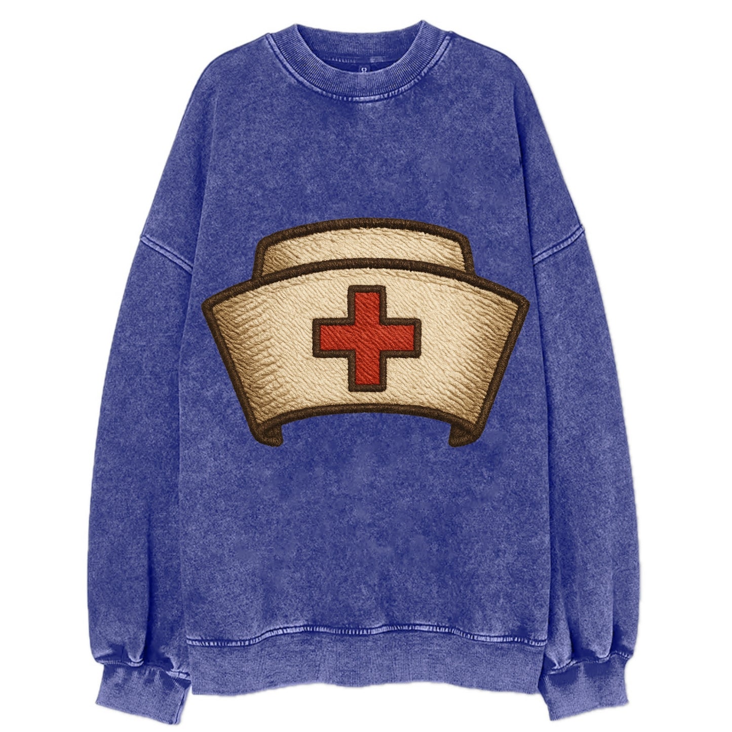 Nurse Cap  - Vintage Sweatshirt - Blue