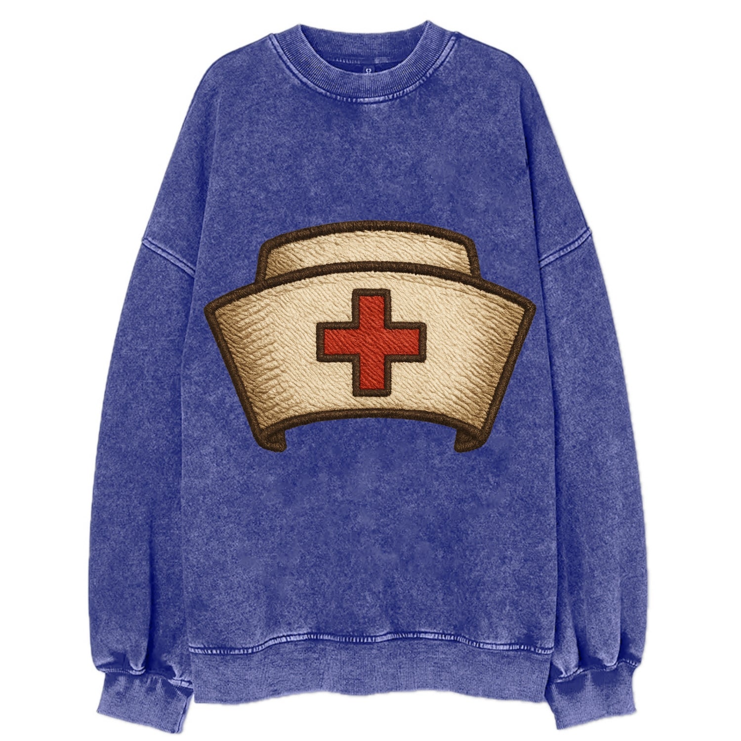 Nurse Cap  - Vintage Sweatshirt - Blue