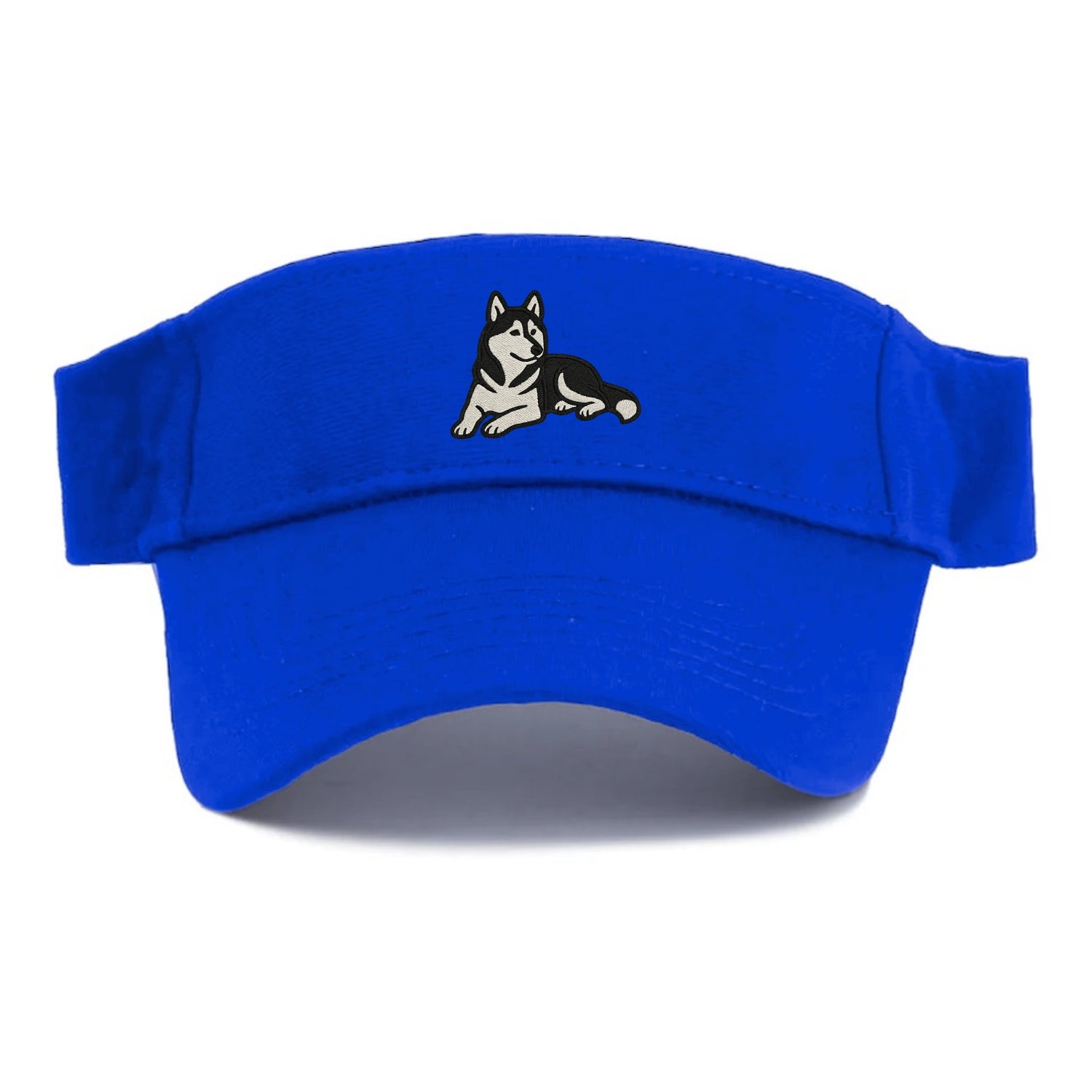 Siberian Husky - Black and white relaxed Visor - Blue