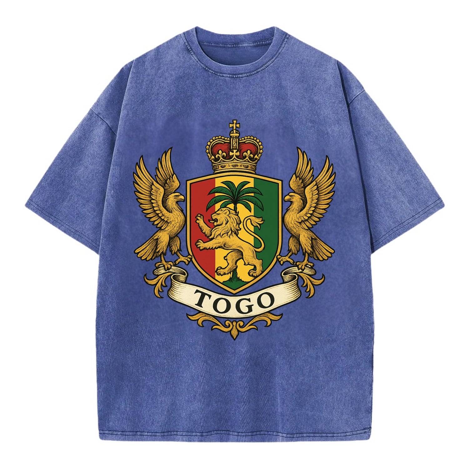 Togo Heritage Badge  - Vintage T-shirt - Blue