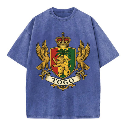 Togo Heritage Badge  - Vintage T-shirt - Blue