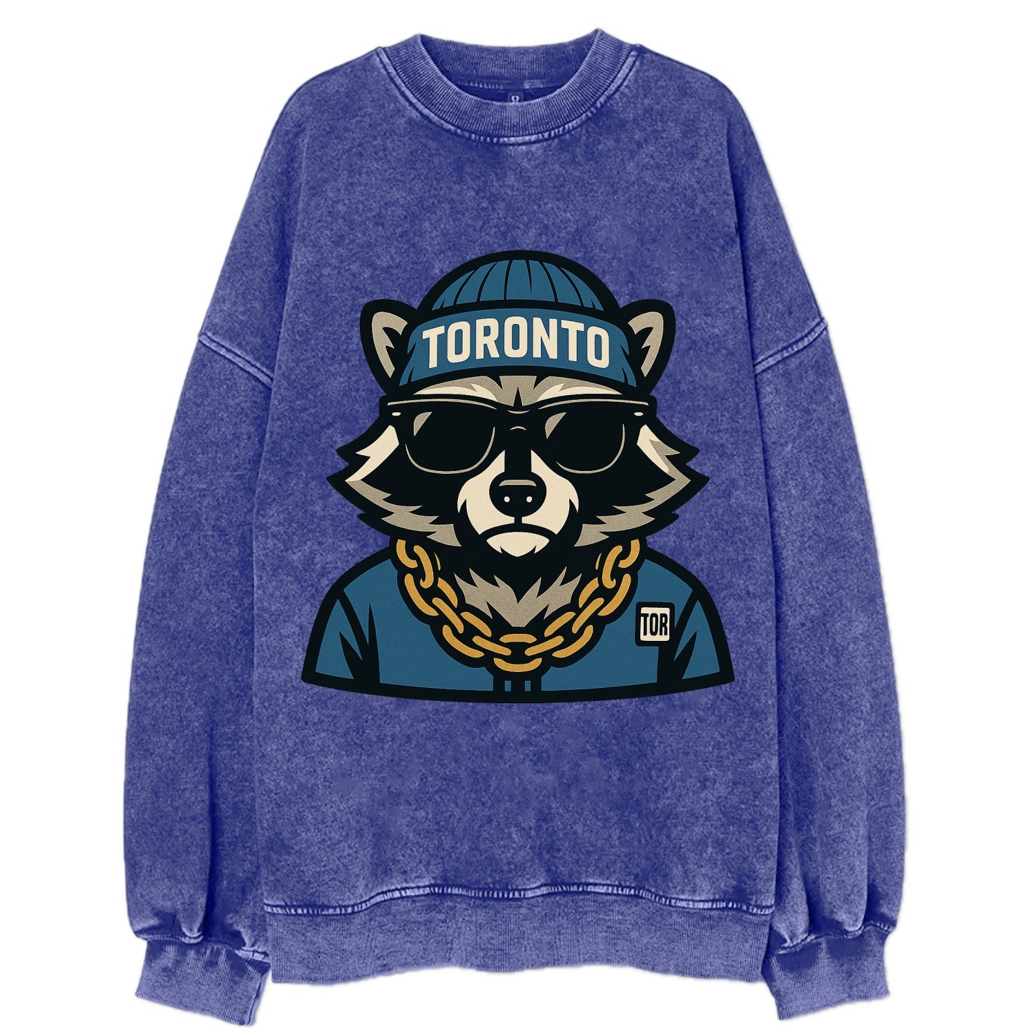 Toronto Raccoon - Vintage Sweatshirt - Blue