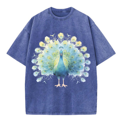 Peacock - Vintage T-shirt - Blue