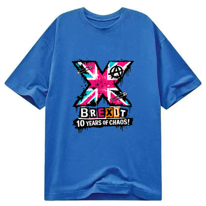 X YEARS | Roman numeral X massive | Union Jack fill pattern | Bold statement - Classic T-shirt - Blue