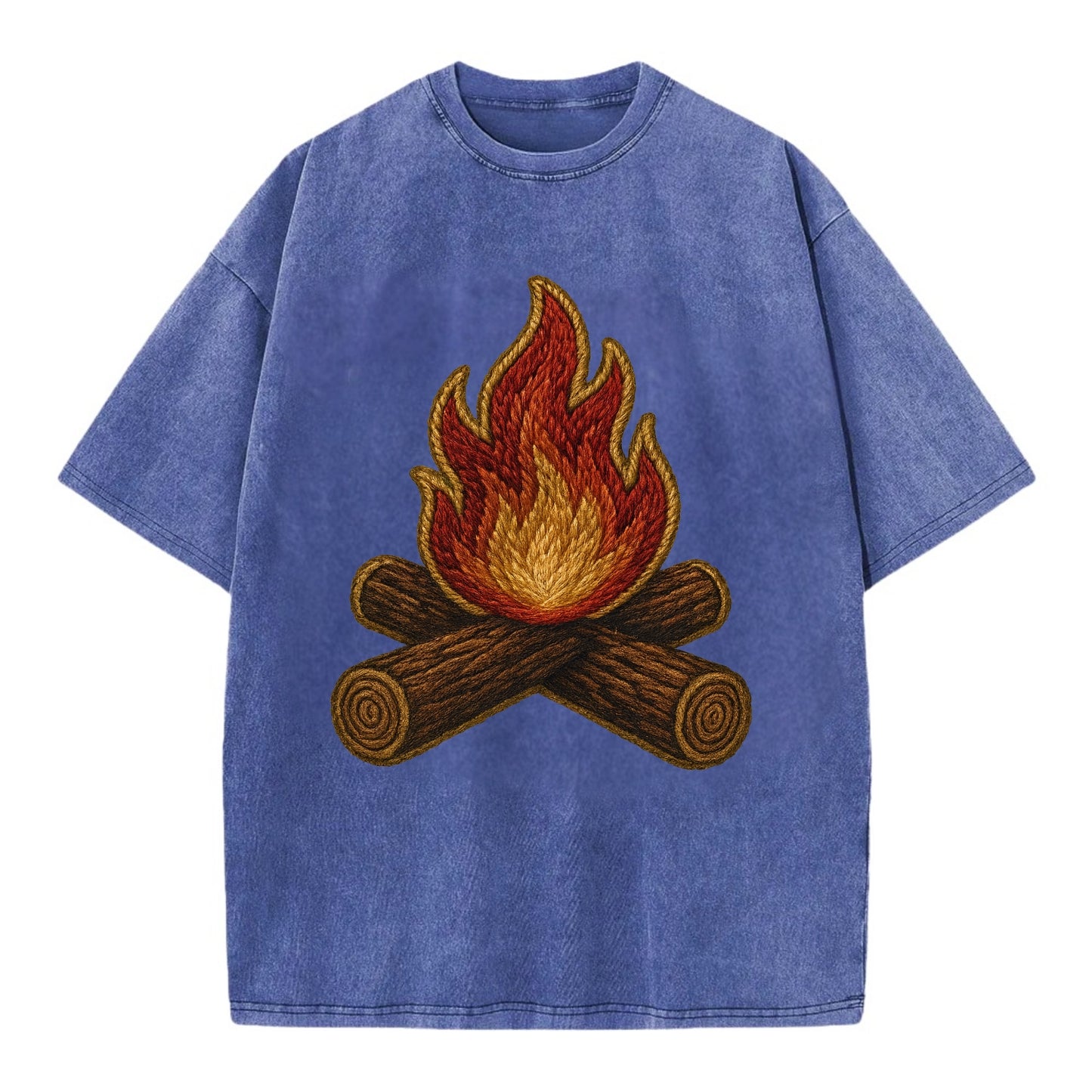 Campfire  - Vintage T-shirt - Blue