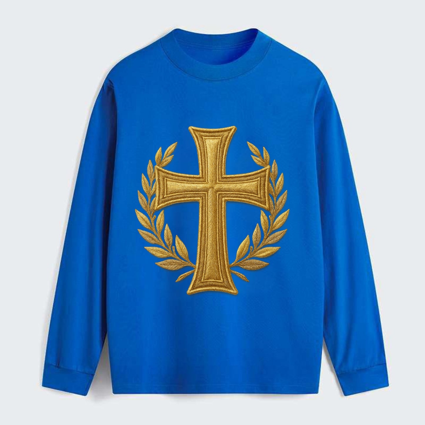 Victory Cross  - Classic Long Sleeve Shirt - Blue