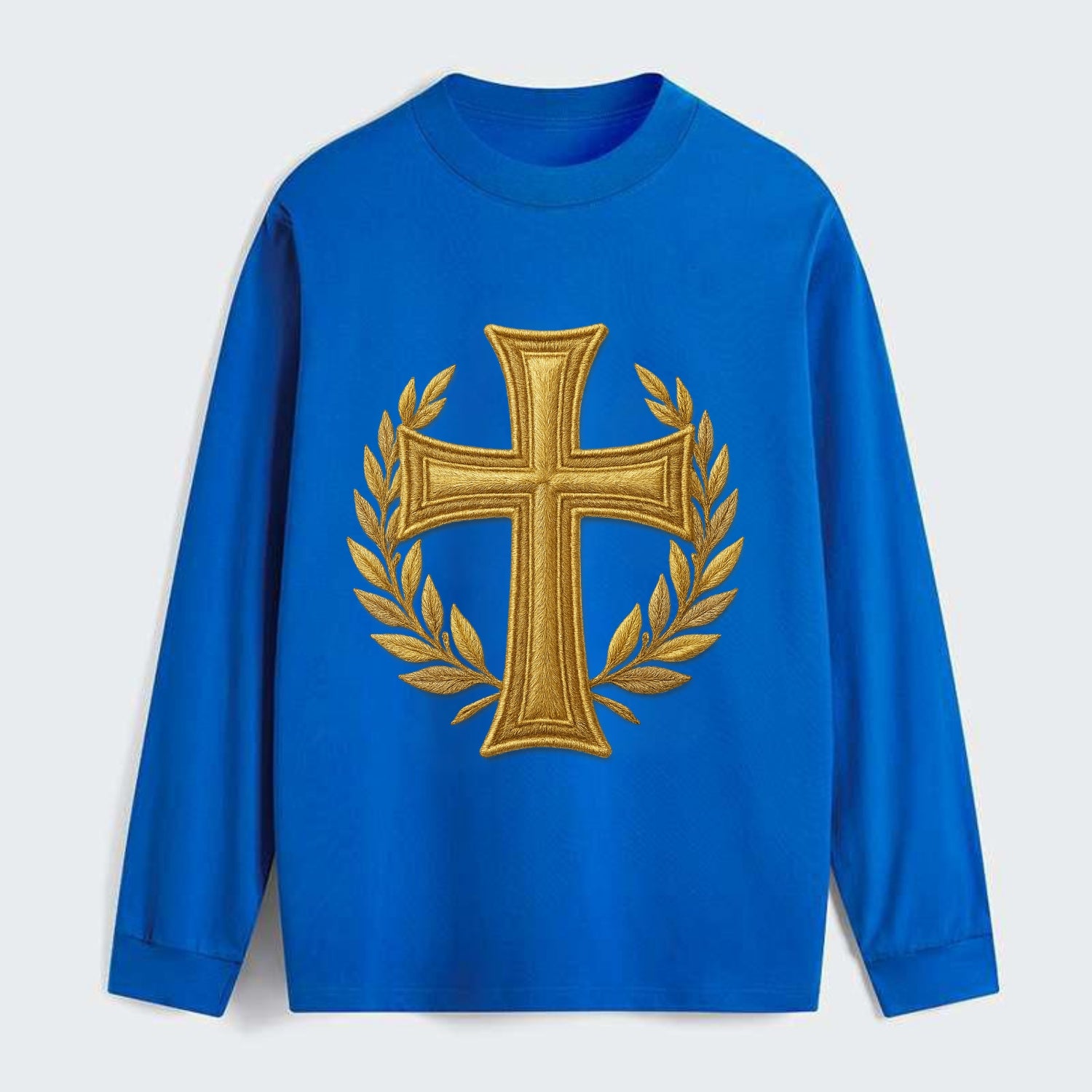 Victory Cross  - Classic Long Sleeve Shirt - Blue