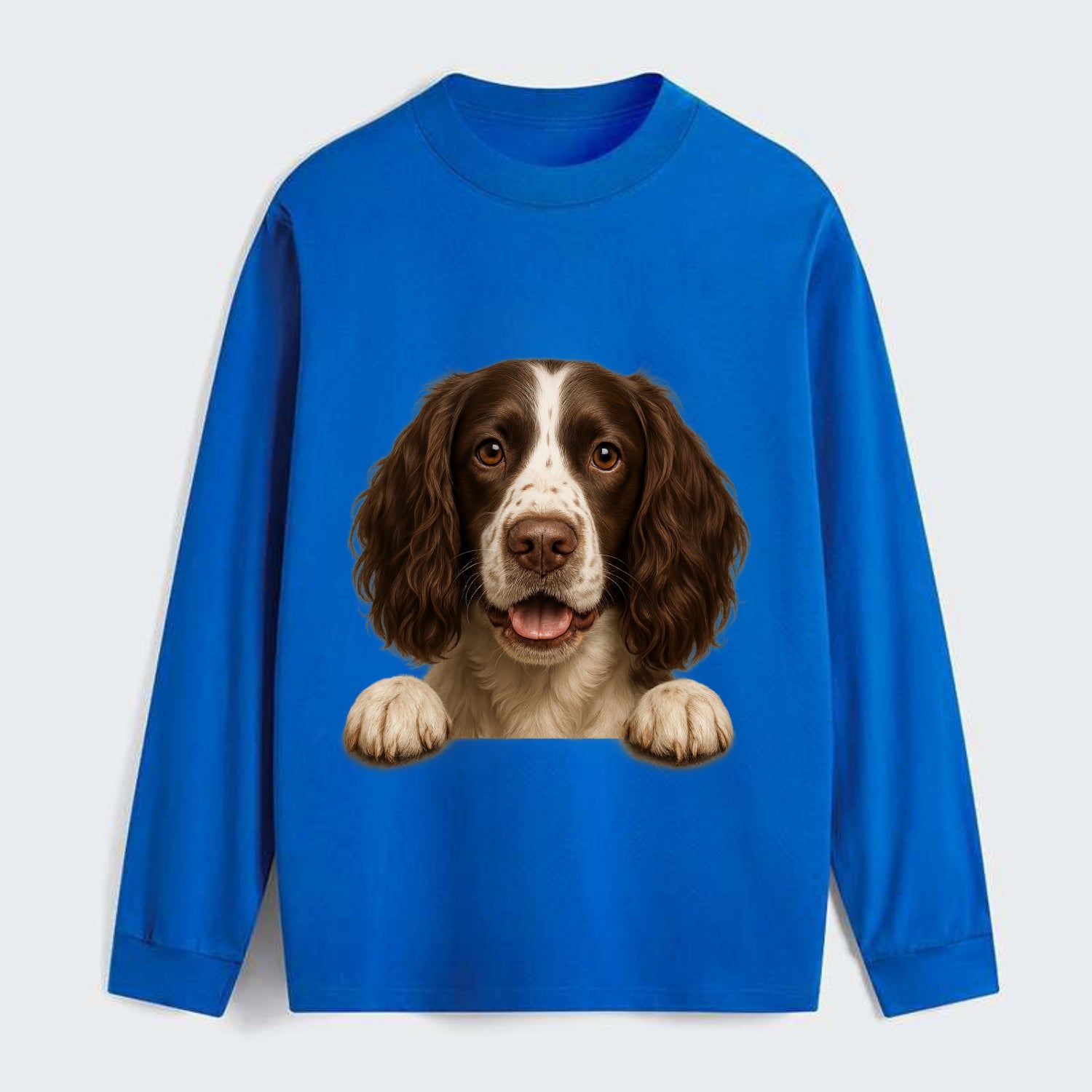 English Springer Spaniel  - Classic Long - Classic Long Sleeve Shirt - Blue