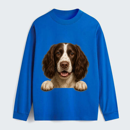 English Springer Spaniel  - Classic Long - Classic Long Sleeve Shirt - Blue