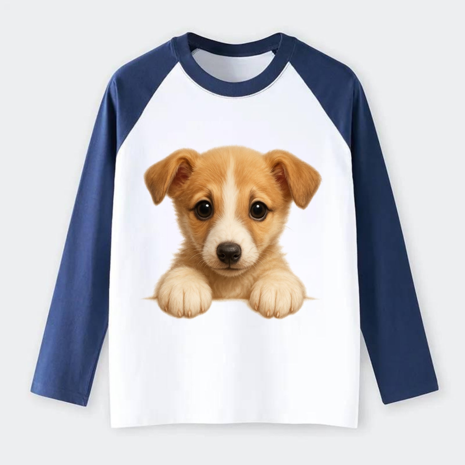Whippet  - Raglan Long Sleeve T-Shirt - Blue