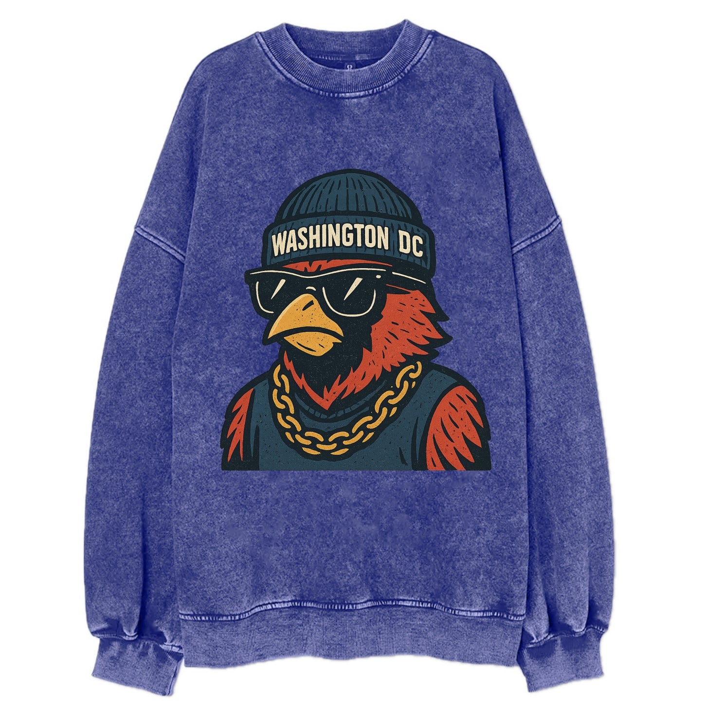 "cardinal" "washington Dc" "dc" "navy" "us East" - Vintage Sweatshirt - Blue