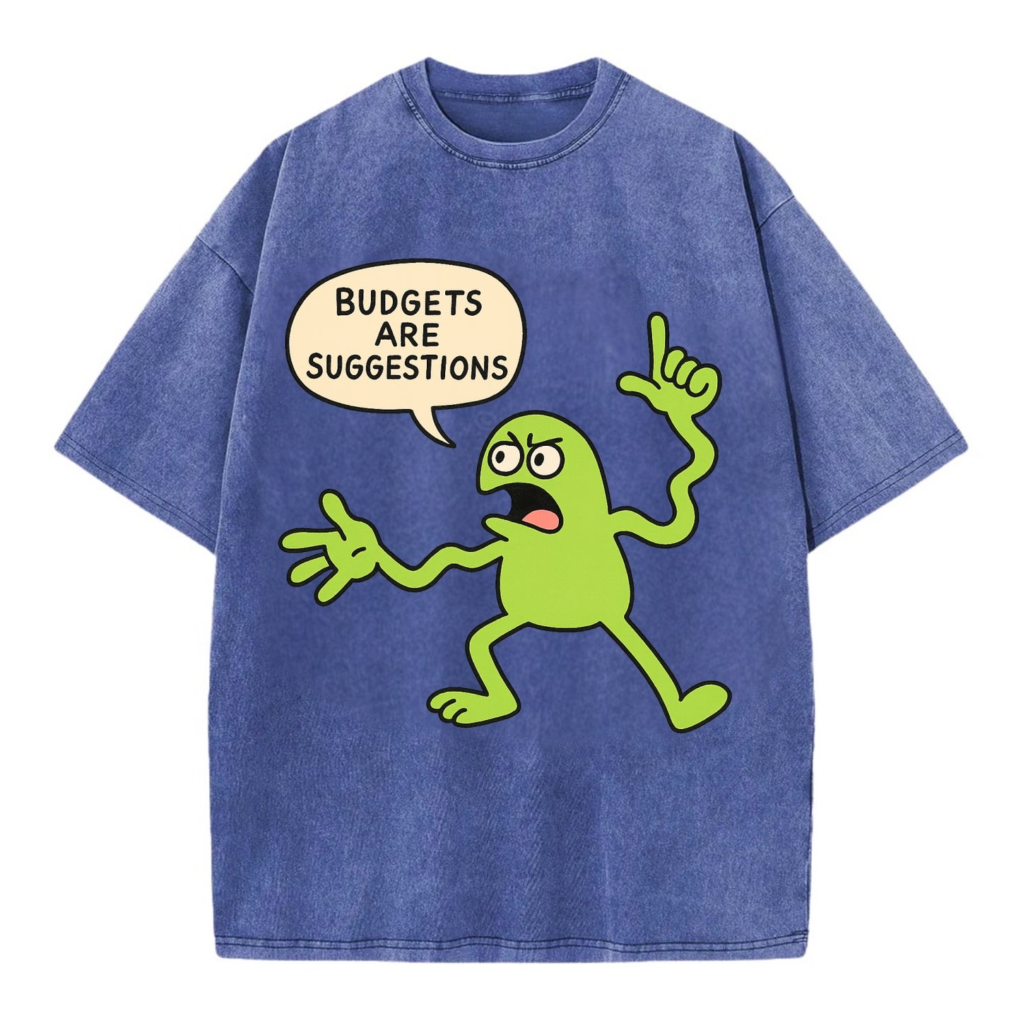 BUDGETS ARE SUGGESTIONS | Rebellious calculator - Vintage T-shirt - Blue