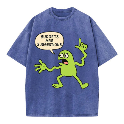 BUDGETS ARE SUGGESTIONS | Rebellious calculator - Vintage T-shirt - Blue