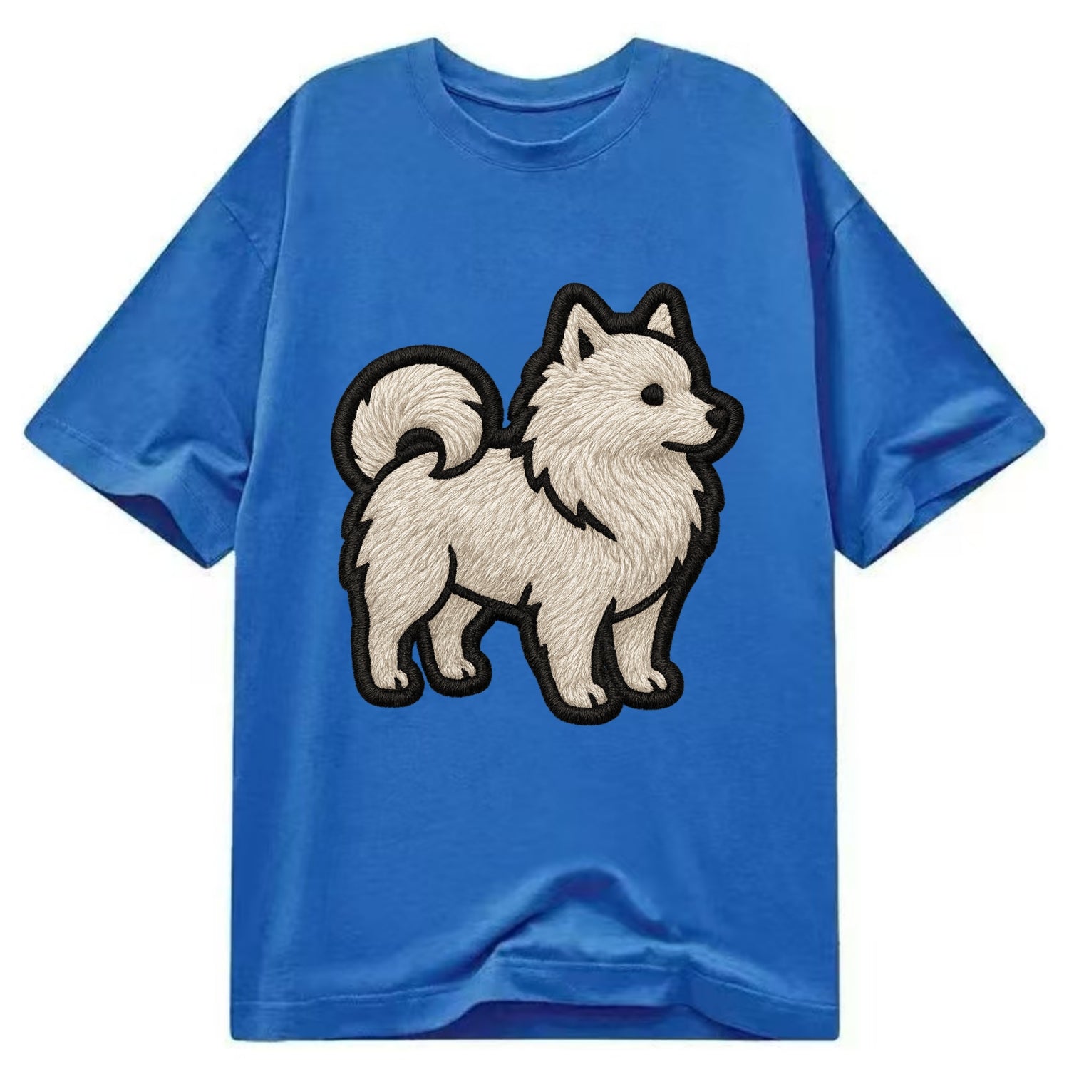 Japanese Spitz - Contemporary white spit - Classic T-shirt - Blue