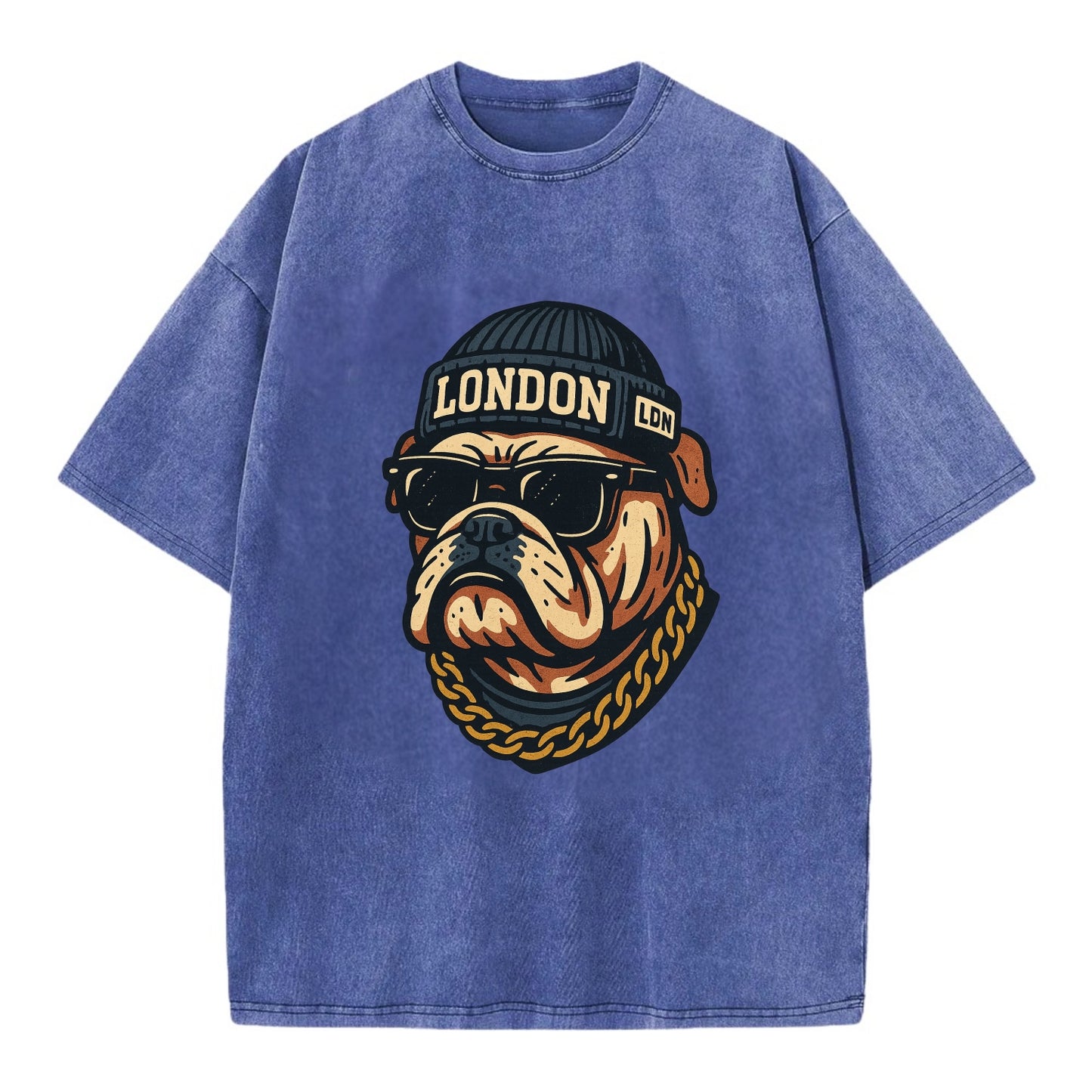 London Bulldog - Vintage T-shirt - Blue