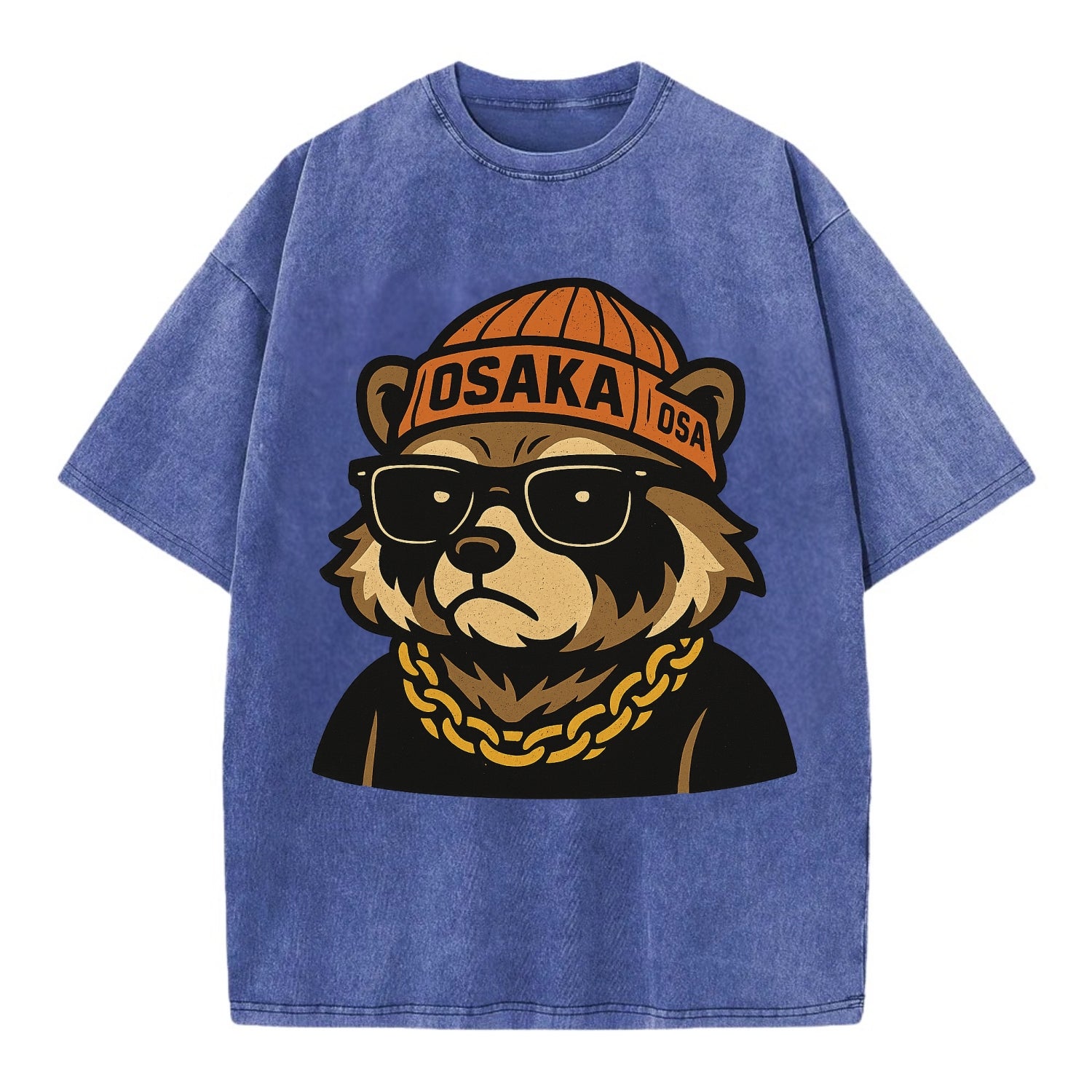 Osaka Tanuki - Vintage T-shirt - Blue