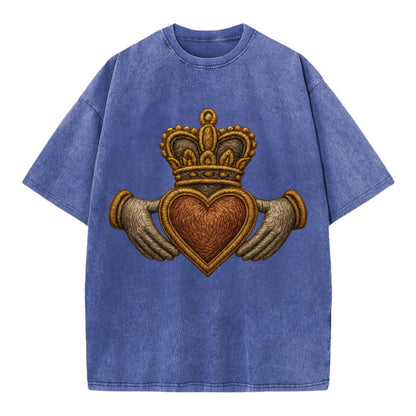 Claddagh  - Vintage T-shirt - Blue