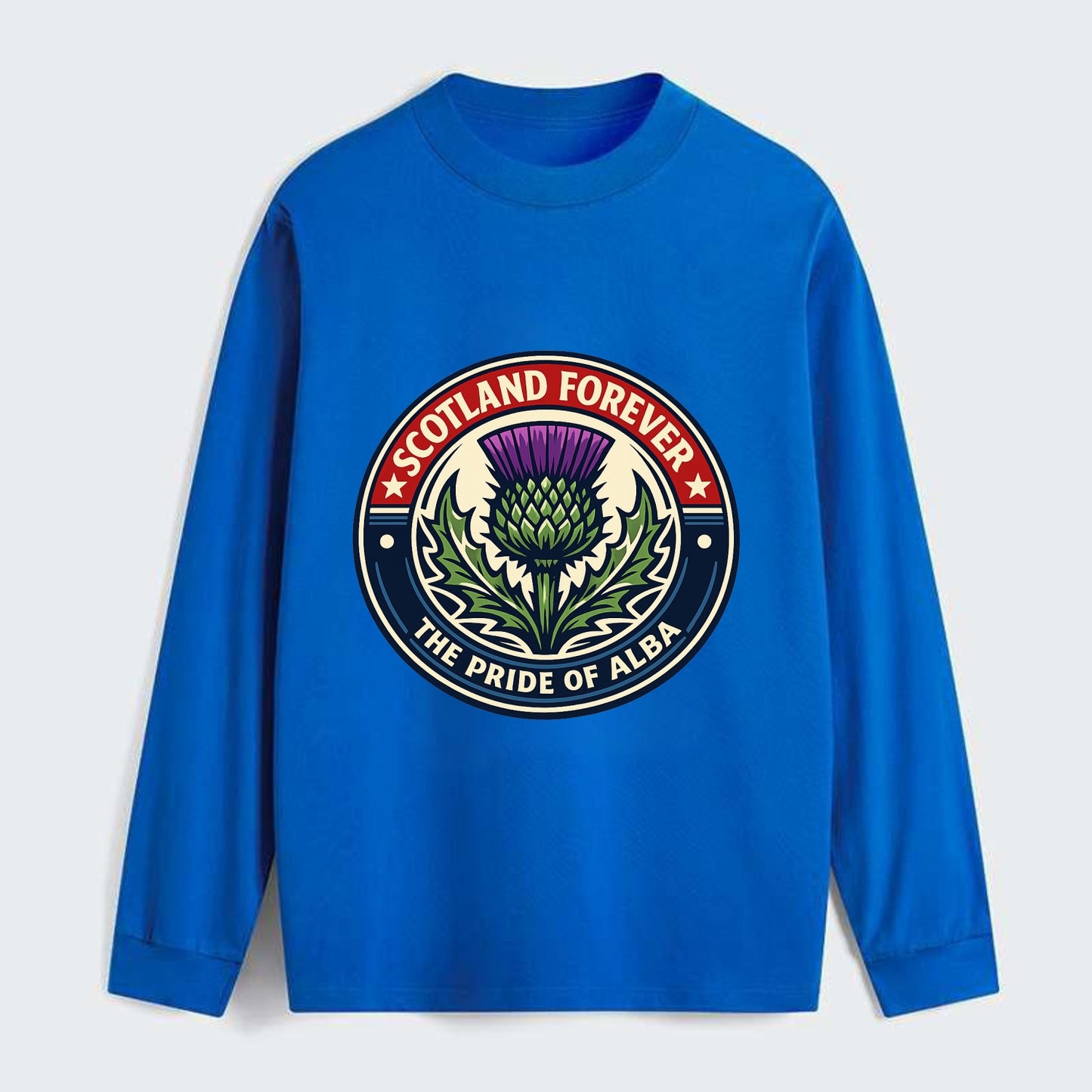 Highland Heritage Emblem - Classic Long Sleeve Shirt - Blue