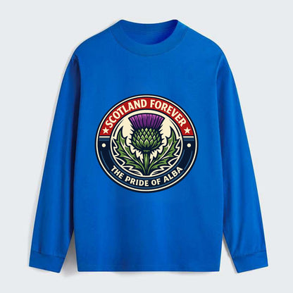 Highland Heritage Emblem - Classic Long Sleeve Shirt - Blue